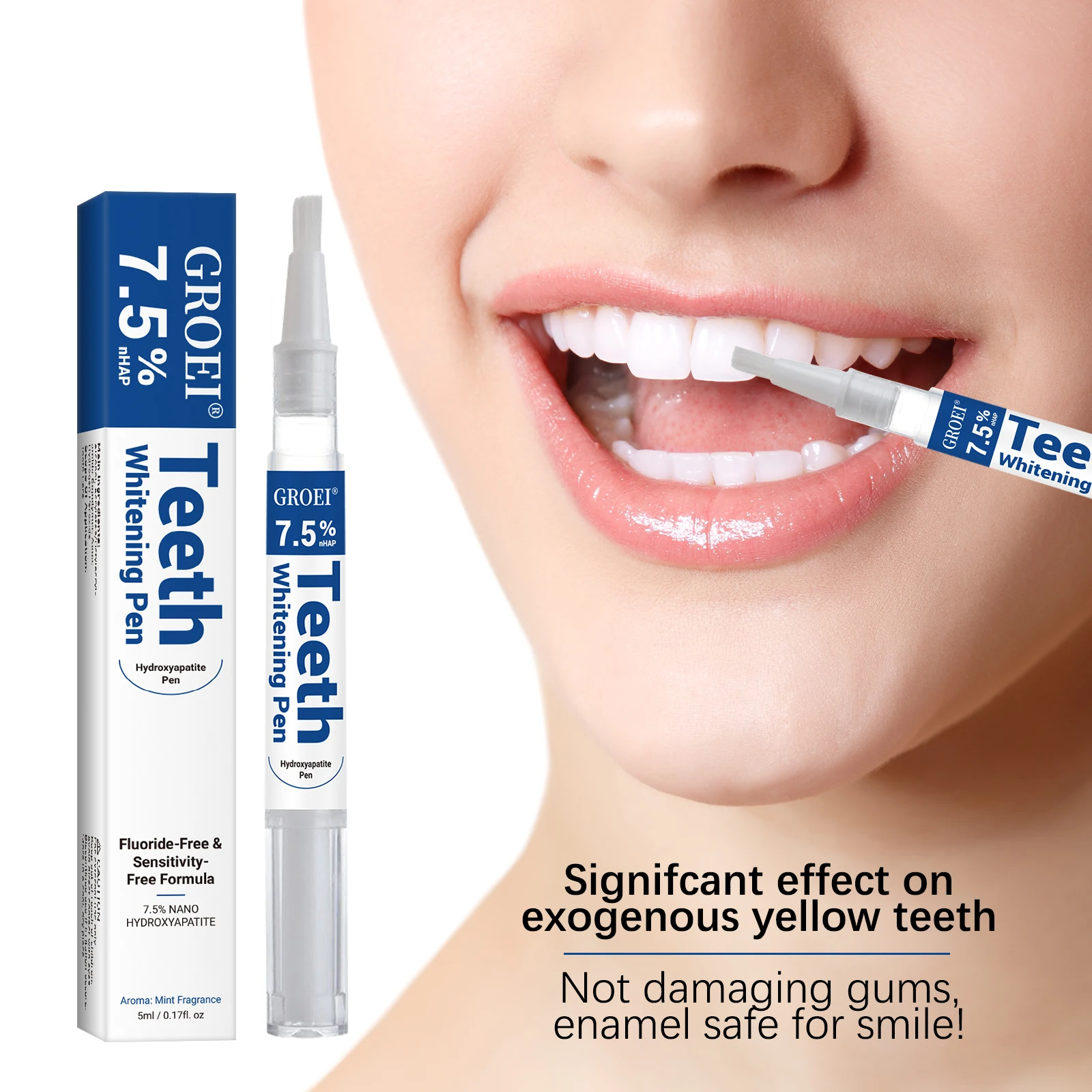 Teeth Whitening Paste - Hydroxyapatite Tooth Whitening Pen Dazzling White