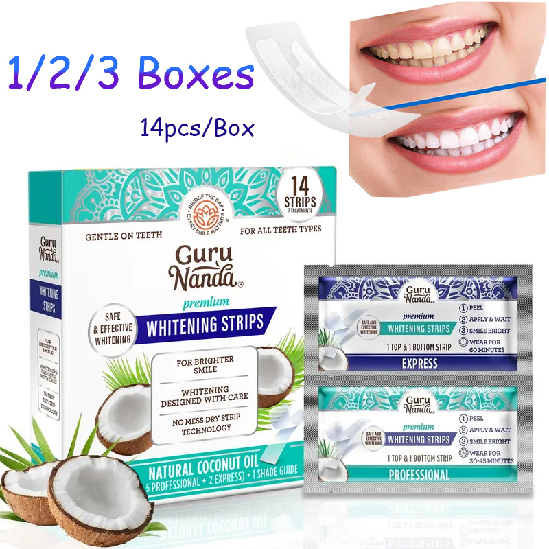14pcs/box Coconut Oil Teeth Wh - Teeth Whitening Strips Permanent review and price