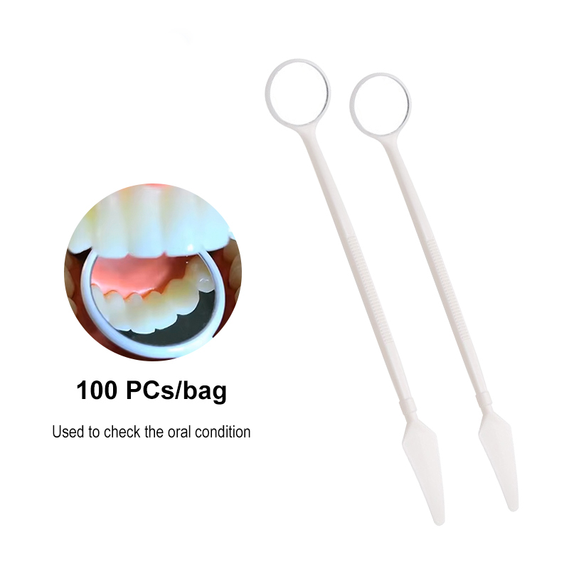100Pcs/bag Dental Oral Mirror  - Teeth Whitening For Photos review and price