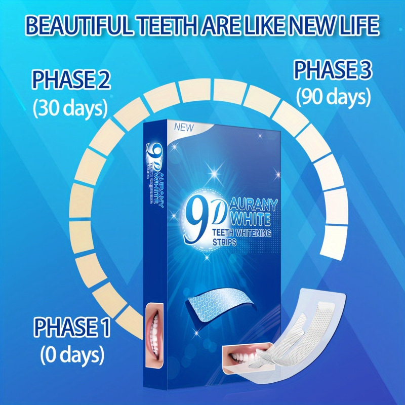 21 Pairs of 9D Aurany White Te - Teeth Whitening Strips Permanent review and price