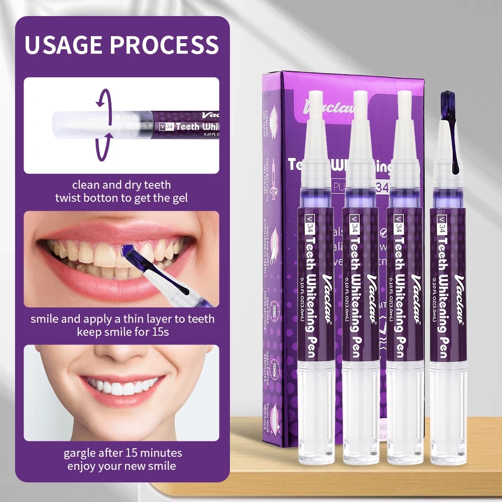 Vaclav V34 Purple teeth whiten - Teeth Whitening Paste review and price